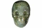 Realistic, Polished Labradorite Skull #116304-1